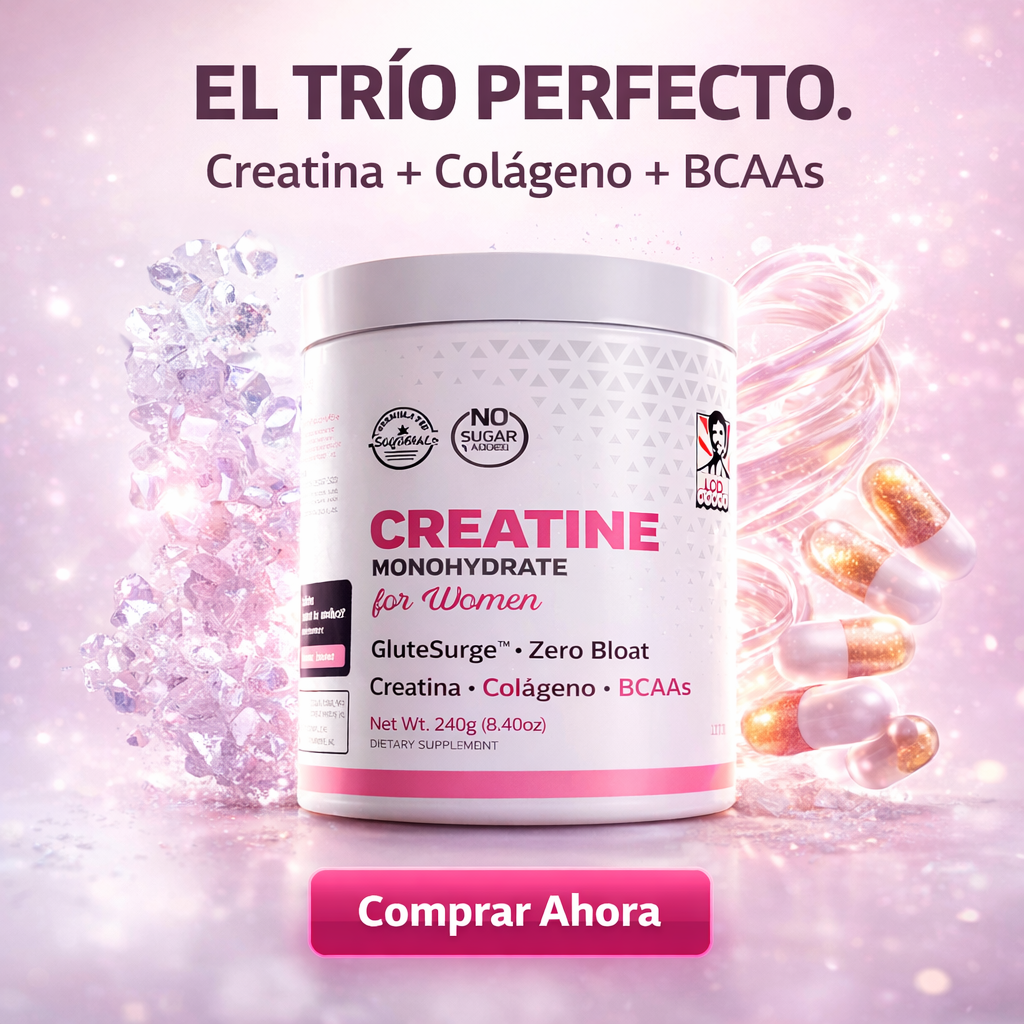 Creatina Monohidratada para Mujeres + Colágeno Hidrolizado Fuerza, Tonificación y Recuperación en 30 Días