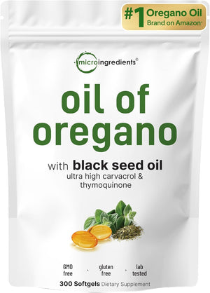 ACEITE DE OREGANO MICROINGREDIENTS 6,000 MG 300 CAPSULAS BLANDAS SIN OMG