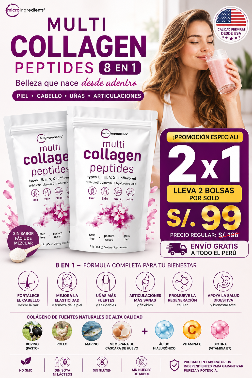 MULTI COLLAGEN PEPTIDES 2 x 1