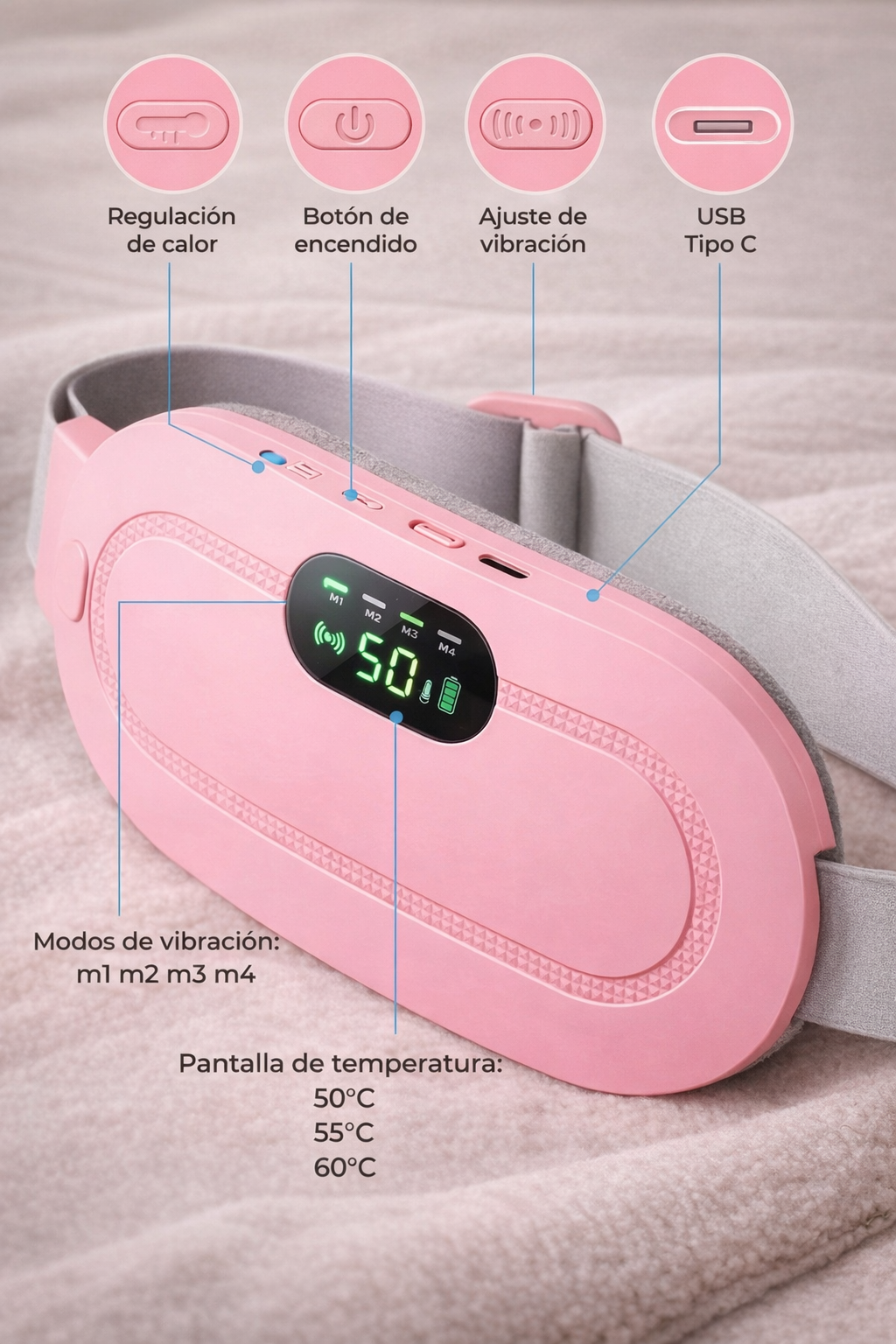CINTURÓN TÉRMICO MENSTRUAL PRO