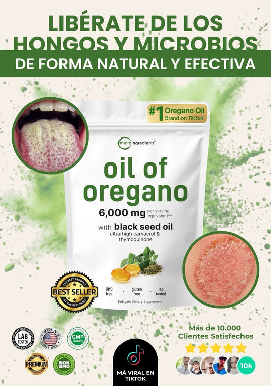Aceite de Orégano en Cápsulas Blandas 6000 mg (90 capsulas)